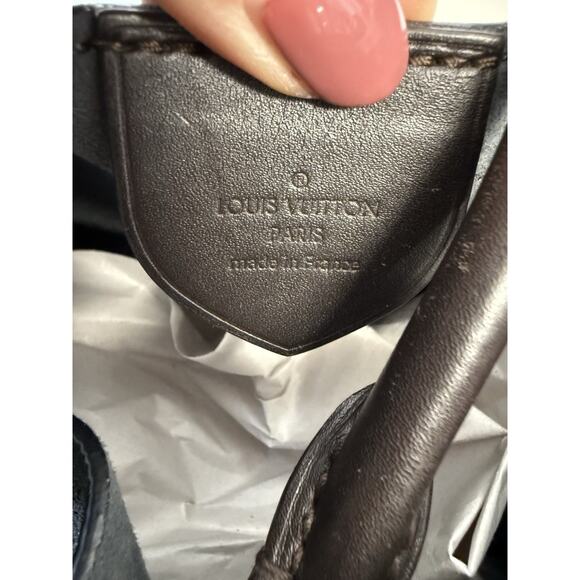 Louis Vuitton Girolata Mahina Leather Black Monogram Bucket Bag Tote Drawstring - Picture 6 of 16